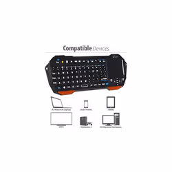 Mini Bluetooth Keyboard (QWERTY Keypad), Wireless Portable with Touchpad, Compatible with Apple TV, Amazon Fire Stick, PS4, PS4 Pro, PS5, HTPC/IPTV,