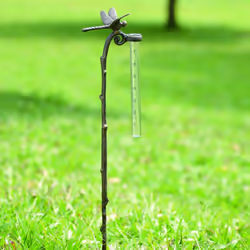 Rain Gauge Dragonfly Garden Stake - SPI Home Aluminum Gauge for Precipitation