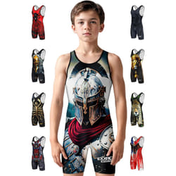 Exxact Sports Sublimated Youth Wrestling Singlet For Boys  Premium Powerlifting Singlet  Kids Wrestling Singlets For Training (YS  Gladiator)