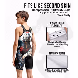 Exxact Sports Sublimated Youth Wrestling Singlet For Boys  Premium Powerlifting Singlet  Kids Wrestling Singlets For Training (YL  Gladiator)