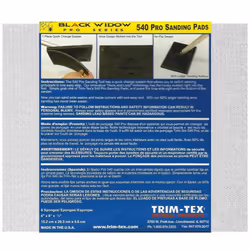 Black Widow 540 Drywall Sanding Pads (180 Grit - Fine)