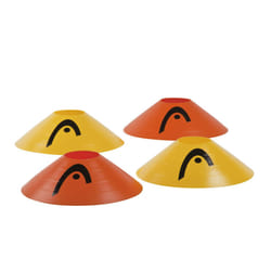 HEAD QST Tennis Dome Cones - 20 Training & Practice Cones for Agility & Accuracy Drills  Yellow / Orange