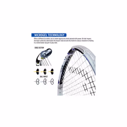 Microgel 125 Squash Racquet - Blue/White, Size 100