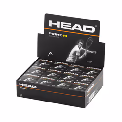 Head Prime Double Yellow Spot Squash Ball - Dozen