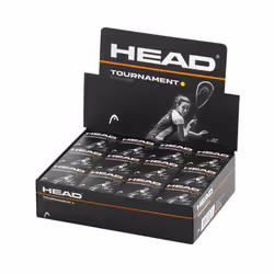 Head Tournament Squash Balls - Single Yellow Dot - Box of 12 - -