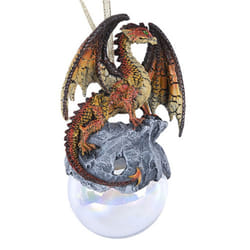Checkmate Dragon Ornament Ball by Ruth Thompson Christmas Tree Holiday Decoration Gift Decor (Orange)
