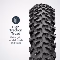 Schwinn Replacement Bike Tire 26 x 1.95 Mountain Bike Tire High Traction Tread Steel Bead Construction Fits Internal Rim Widths 19mm-29mm PSI Range 40