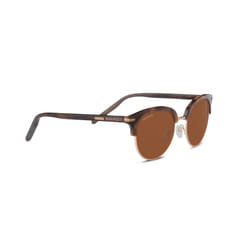 Serengeti Lela 8941 Shiny Brown Acetate with Shiny Rose Gold Metal/Mineral Polarised Drivers Sunglasses