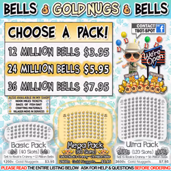 TBot-Spot ACNH: Bells | Gold Nuggets Mega Pack - 24 Million Bells