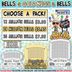 TBot-Spot ACNH: Bells | Gold Nuggets Mega Pack - 24 Million Bells