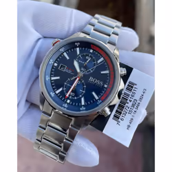 HUGO BOSS WATCH 1513823 Mens Watch Wristwatch Blue Dial Chronograph