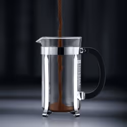 Bodum Chambord Black, Chrome, Transparent