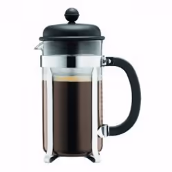 Bodum Caffettiera, 1.8 L, Black, 8 cups, Glass, Plastic, Stainless steel, Glass, Metal, 106 mm