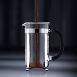 Bodum Chambord Black, Stainless steel, Transparent