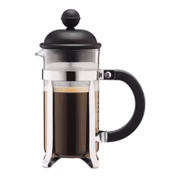 Bodum Caffettiera, French Press, 0.35 L, Black, Chrome, Transparent, 3 cups, Glass, 173 mm