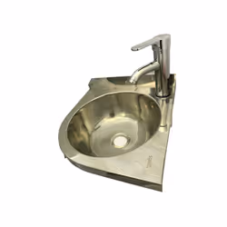 SQUID® S15 CORNER SINK MIXER TAP Stainless Steel HAND WASH BASIN Waste Plug