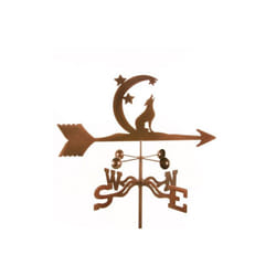 Coyote with Moon & Stars Weathervane - Post Mount