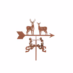 Standing Deer Weathervane with Garden Mount