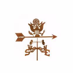 Original Army Weathervane with Post Mount