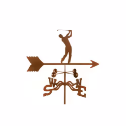 Male Golfer Weathervane with Deck Mount
