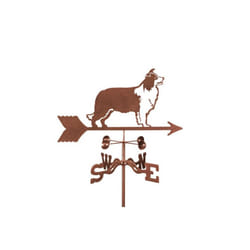 Dog Border Collie Weathervane with Deck Mount