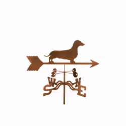 Dachshund Dog Weathervane with Roof Mount