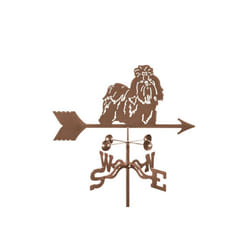 Shih Tzu Dog Weathervane with Roof Mount