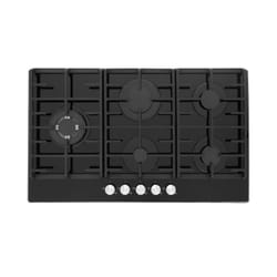 Montpellier MGH90BG - Black 86cm Gas on Glass Hob - 5 Burners - A+ Energy Efficiency