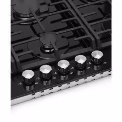 Montpellier MGH90BG - Black 86cm Gas on Glass Hob - 5 Burners - A+ Energy Efficiency