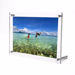 princesses love Floating Acrylic Picture Frame Clear Free Standing Desktop Photo Frame Frameless Photo Holder Document Sign M ...