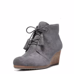 Dr. Scholl's Shoes Women's Dakota Boot  Dark Grey Microfiber Suede  9