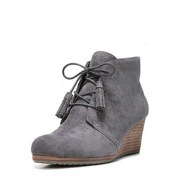 Dr. Scholl's Shoes Women's Dakota Boot  Dark Grey Microfiber Suede  9