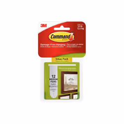 3M Medium White - Picture Hanging Strips - Pack of 12