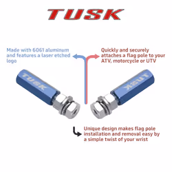Tusk Quick Release Flag Pole Holder 1/4 inch Pole Blue