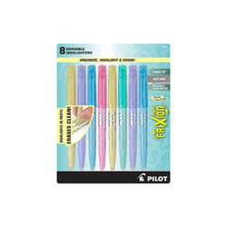 Pilot FriXion Light Pastel Erasable Highligher, Chisel Tip, Asst, 8ct