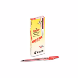 Pilot 37011 Better Ballpoint Stick Pen, Red Ink, Fine, Dozen
