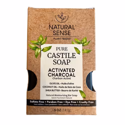 Natural Sense PlantBased Pure Castile Soap Activated Charcoal SulfateFree ParabenFree DyeFree wOlive  Coconut Oil and Shea Bu ...