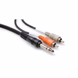 Hosa Technology TRS-202, 6.35mm, Male, 2 x RCA, Male, 2 m, Multicolour