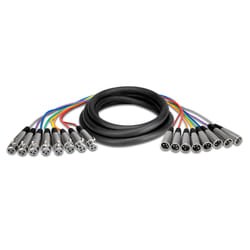 Hosa Technology XLR-803 audio cable 3 m 8 x XLR (3-pin) Multicolour