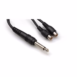 Hosa Technology YPR-103, 6.35mm, Male, 2 x RCA, Female, Black