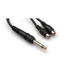 Hosa Technology YPR-103 audio cable 6.35mm 2 x RCA Black