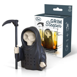 Genuine Fred  GRIM STEEPER  Grim Reaper Reusable Silicone Tea Infuser  Black  Fun Gift for Tea Lovers  Clever Kitchen Gadget