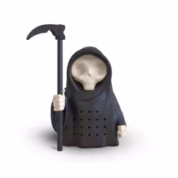 Genuine Fred  GRIM STEEPER  Grim Reaper Reusable Silicone Tea Infuser  Black  Fun Gift for Tea Lovers  Clever Kitchen Gadget