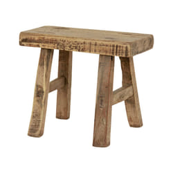 Artissance 11"" W Rectangular Natural Wood Vintage Mini Stool (AM83740140)
