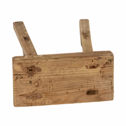 Artissance 11"" W Rectangular Natural Wood Vintage Mini Stool (AM83740140)