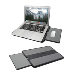 MAX SMART Portable Laptop Lap Pad, Laptop Desk with Retractable Mouse Tray, Anti-Slip Heat Shield Notebook Computer Stand Table, Working Station for