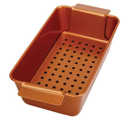 Volar Non-Stick Meatloaf Pan 2-Piece Healthy Meatloaf Pan Set Copper C