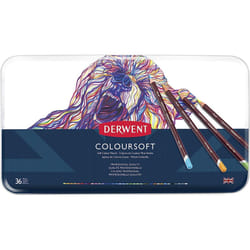 Derwent Colorsoft Pencils, 4mm Core, Metal Tin, 36 Count (0701028)