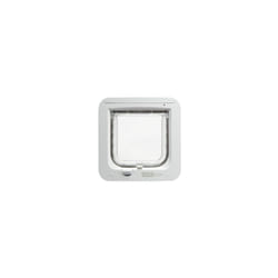 SureFlap - Sure Petcare Microchip Cat Flap, White, Scans Pet's ID on Entry, Check Your Cat's Size,Flap Opening is 4 3/4   (H) by 5 5/8   (W)