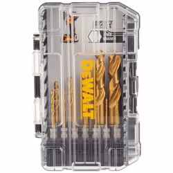 DEWALT Drill Bit Set  Titanium Impact Ready  Ideal for Metal  Wood  and Plastic  12 Piece (DD5152)